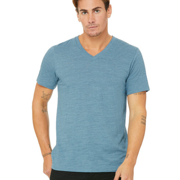 Unisex Textured Jersey V-Neck T-Shirt Thumbnail