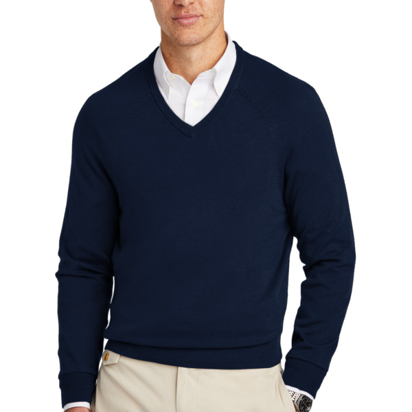 Cotton Stretch V Neck Sweater Thumbnail