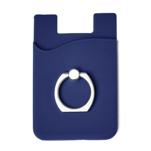 Silicone Card Holder with Metal Ring Phone Stand Thumbnail