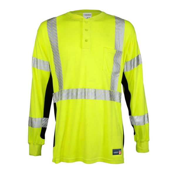 Unisex Tall FR Long Sleeve Henley T-Shirt Thumbnail