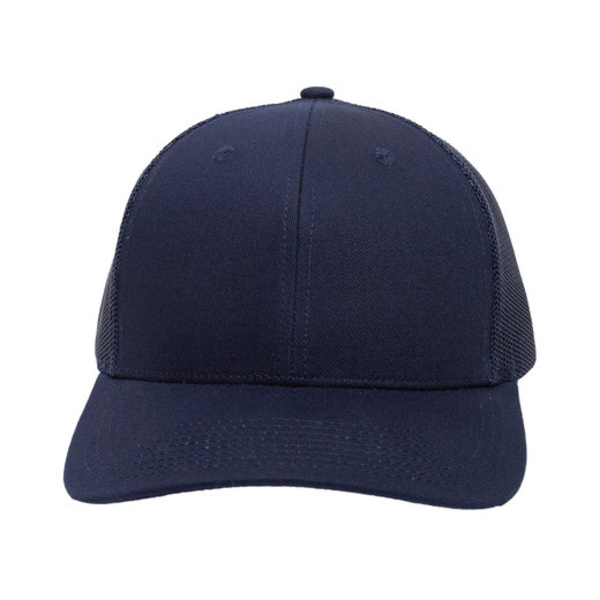 Structured Trucker With Solid Mesh Back Hat Thumbnail