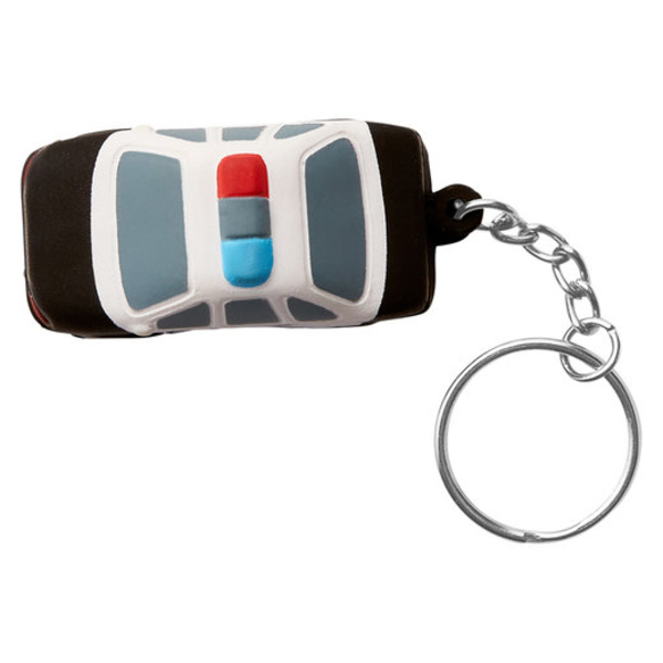 Police Car Shape Stress Ball Keychain Thumbnail