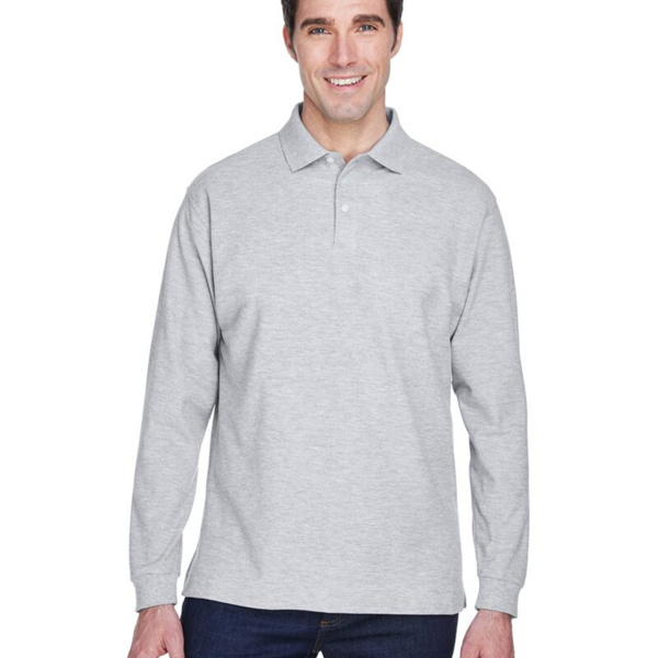 Men's Pima Piqué Long Sleeve Polo Thumbnail