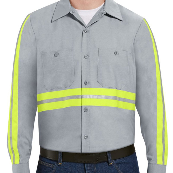 Men's Industrial Enhanced-Visibility Long Sleeve Work Shirt Thumbnail