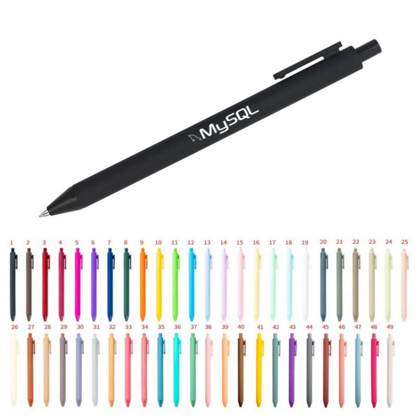 Solid Rubberized Click Pen – Soft Touch Promotional Ballpoint Pen Thumbnail