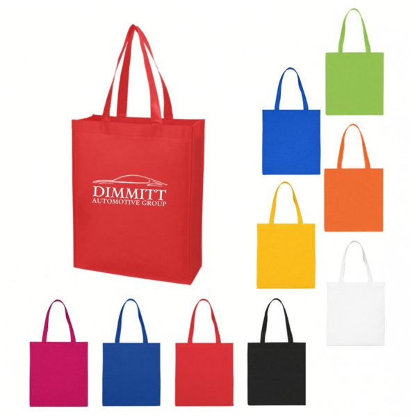 12" x 15" Non-Woven Shopper Tote Bag – Reusable Polypropylene Promotional Grocery Bag Thumbnail