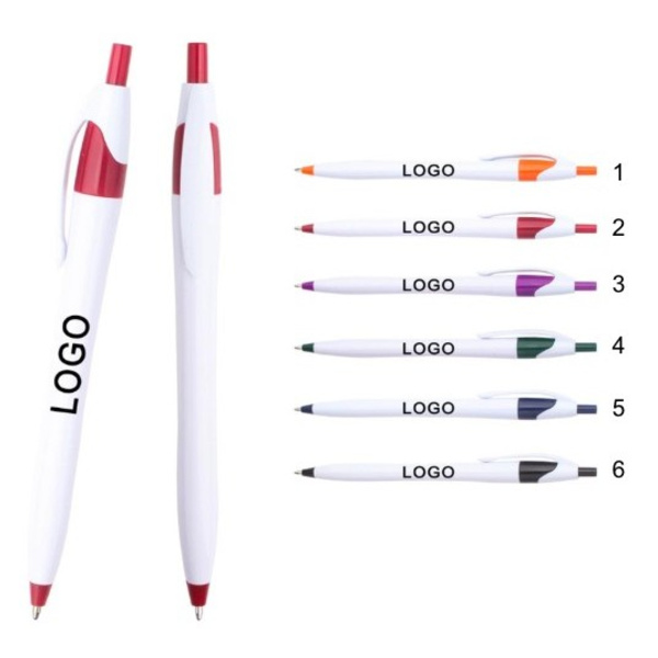 White Opaque Dart Retractable Ballpoint Pen – Promotional Click Pen for Events Thumbnail