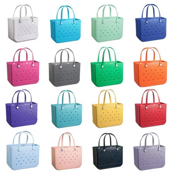 EVA Waterproof Beach Tote Bag – Bogg Style Custom Tote Thumbnail