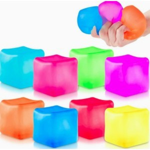 Squishy Ice Cube Stress Ball (NeeDoh Style Sensory Toy) Thumbnail