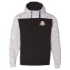 Men's Mélange Fleece Colorblocked Hooded Sweatshirt Thumbnail