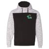 Men's Mélange Fleece Colorblocked Hooded Sweatshirt Thumbnail