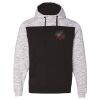 Men's Mélange Fleece Colorblocked Hooded Sweatshirt Thumbnail