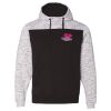 Men's Mélange Fleece Colorblocked Hooded Sweatshirt Thumbnail