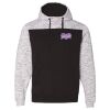 Men's Mélange Fleece Colorblocked Hooded Sweatshirt Thumbnail