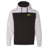Men's Mélange Fleece Colorblocked Hooded Sweatshirt Thumbnail