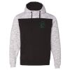 Men's Mélange Fleece Colorblocked Hooded Sweatshirt Thumbnail