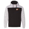 Men's Mélange Fleece Colorblocked Hooded Sweatshirt Thumbnail