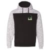 Men's Mélange Fleece Colorblocked Hooded Sweatshirt Thumbnail