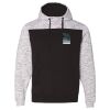 Men's Mélange Fleece Colorblocked Hooded Sweatshirt Thumbnail