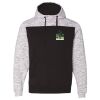 Men's Mélange Fleece Colorblocked Hooded Sweatshirt Thumbnail