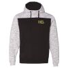 Men's Mélange Fleece Colorblocked Hooded Sweatshirt Thumbnail