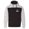 Men's Mélange Fleece Colorblocked Hooded Sweatshirt Thumbnail