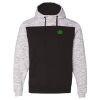 Men's Mélange Fleece Colorblocked Hooded Sweatshirt Thumbnail
