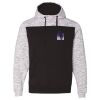 Men's Mélange Fleece Colorblocked Hooded Sweatshirt Thumbnail