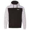 Men's Mélange Fleece Colorblocked Hooded Sweatshirt Thumbnail