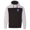 Men's Mélange Fleece Colorblocked Hooded Sweatshirt Thumbnail