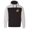 Men's Mélange Fleece Colorblocked Hooded Sweatshirt Thumbnail