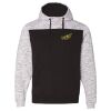 Men's Mélange Fleece Colorblocked Hooded Sweatshirt Thumbnail