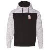 Men's Mélange Fleece Colorblocked Hooded Sweatshirt Thumbnail