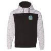 Men's Mélange Fleece Colorblocked Hooded Sweatshirt Thumbnail
