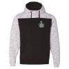 Men's Mélange Fleece Colorblocked Hooded Sweatshirt Thumbnail