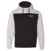 Men's Mélange Fleece Colorblocked Hooded Sweatshirt Thumbnail
