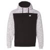Men's Mélange Fleece Colorblocked Hooded Sweatshirt Thumbnail