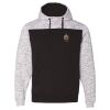 Men's Mélange Fleece Colorblocked Hooded Sweatshirt Thumbnail