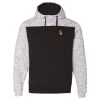 Men's Mélange Fleece Colorblocked Hooded Sweatshirt Thumbnail