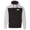 Men's Mélange Fleece Colorblocked Hooded Sweatshirt Thumbnail