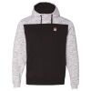Men's Mélange Fleece Colorblocked Hooded Sweatshirt Thumbnail