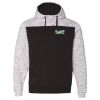 Men's Mélange Fleece Colorblocked Hooded Sweatshirt Thumbnail