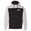 Men's Mélange Fleece Colorblocked Hooded Sweatshirt Thumbnail