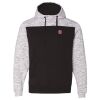 Men's Mélange Fleece Colorblocked Hooded Sweatshirt Thumbnail