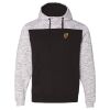 Men's Mélange Fleece Colorblocked Hooded Sweatshirt Thumbnail