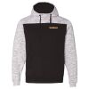 Men's Mélange Fleece Colorblocked Hooded Sweatshirt Thumbnail
