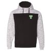 Men's Mélange Fleece Colorblocked Hooded Sweatshirt Thumbnail