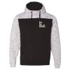 Men's Mélange Fleece Colorblocked Hooded Sweatshirt Thumbnail
