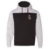 Men's Mélange Fleece Colorblocked Hooded Sweatshirt Thumbnail