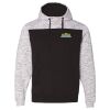 Men's Mélange Fleece Colorblocked Hooded Sweatshirt Thumbnail